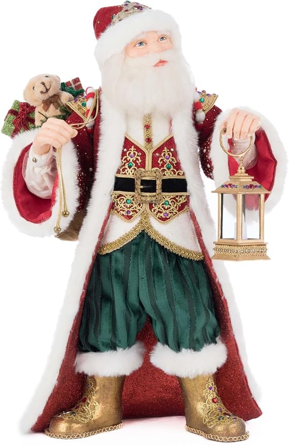 Katherine's Collection 2025 King Christopher Claus with Lantern Tabletop