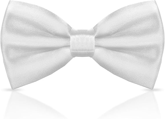 WOXVM Men's Bow Ties Solid Color Pre-Tied Bow Tie Satin Formal Tuxedo Bowtie Adjustable Neck Bowtie for Men Wedding Party
