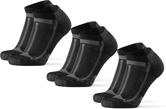 DANISH ENDURANCE Cushioned Ankle Running Socks, Anti-Blister, 3 or 5-pack