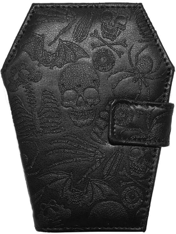 kreepsville 666 Gothic Embossed Skull Coffin Wallet