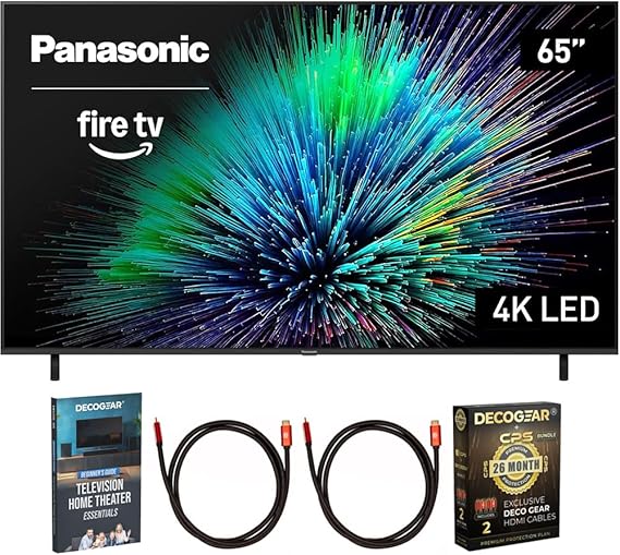 Panasonic TV-75W70BP W70 Series 75 inch LED 4K Ultra HD Smart Fire TV Bundle with 2X 6FT Universal 4K HDMI Cable, Theater Essentials and CPS Exclusive 26 Month Protection Pack BEACH-CPS-26M1000ATV