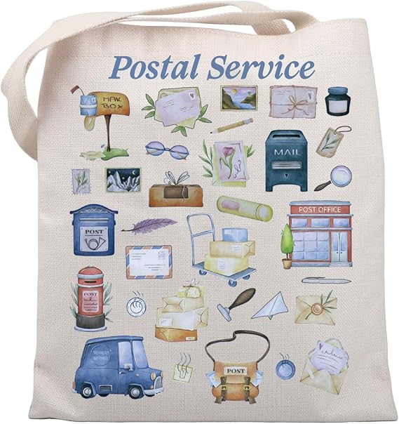 UJIMS Postal Staff Mail Carrier Tote Bag - Postal Worker Gift Shoulder Bag (Postal Service Tote)