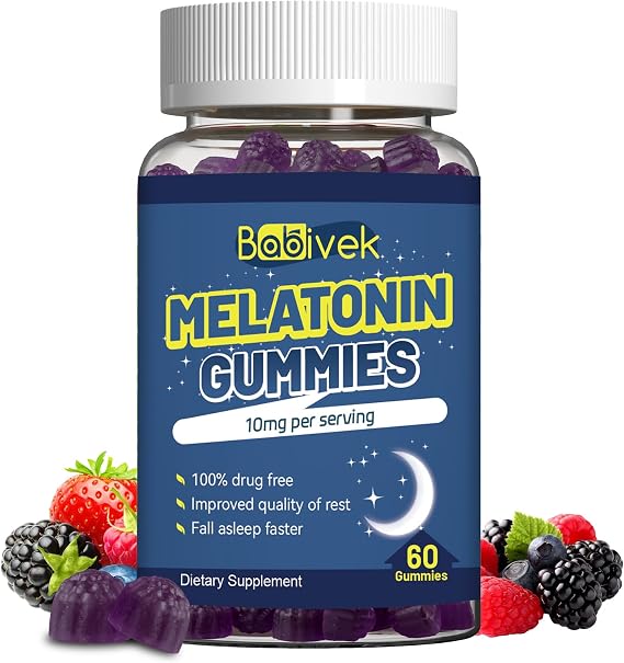 10mg Melatonin Gummies for Adults Berry Flavor, 60 Count