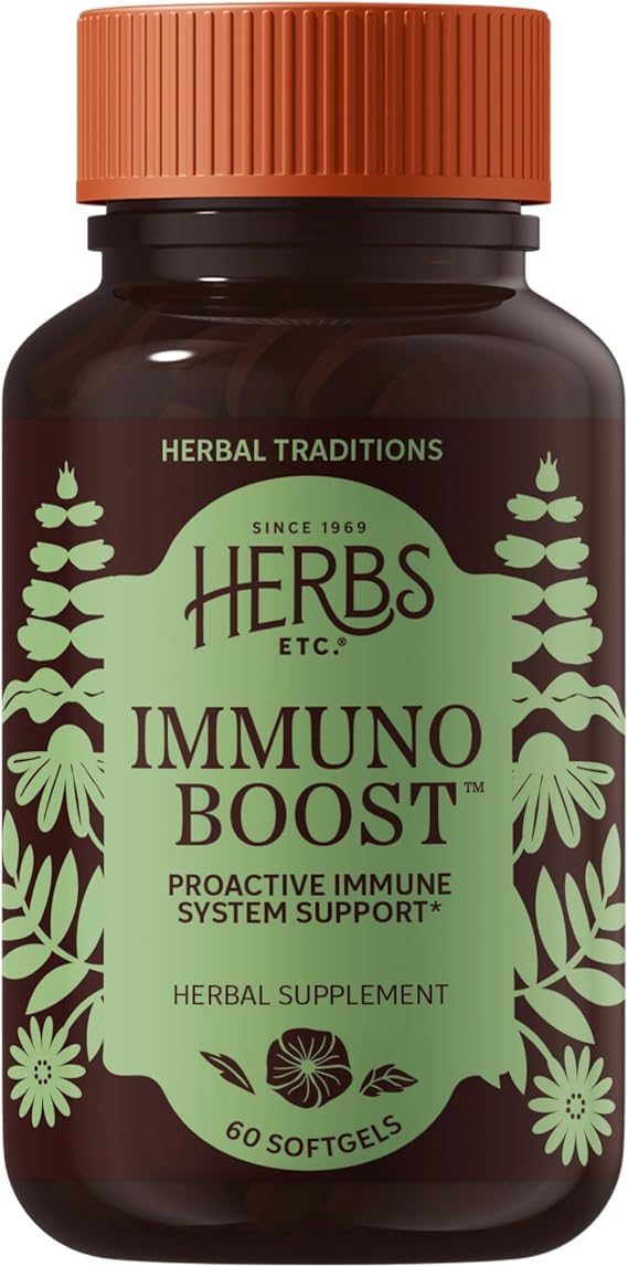 Herbs Etc. ImmunoBoost Softgels, Organic, Gluten-Free, 60 Count