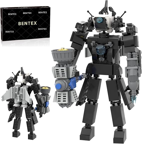 Bentex Skibidi Toilet Upgraded Version Titan Cameraman Figure Building Blocks Set Upgraded Version TV Man Speakerman Game Model Collectible Building Bricks Birthday Gift for Adult Fans397pcs