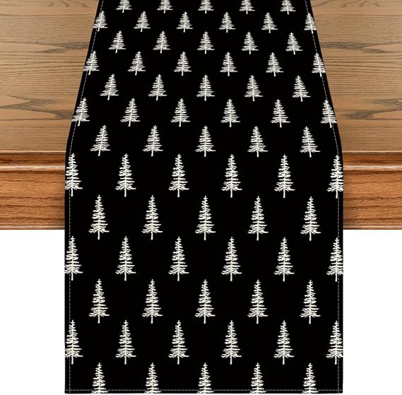 Artoid Mode Xmas Tree Christmas Table Runner Home Party Decor 13x72 Inch