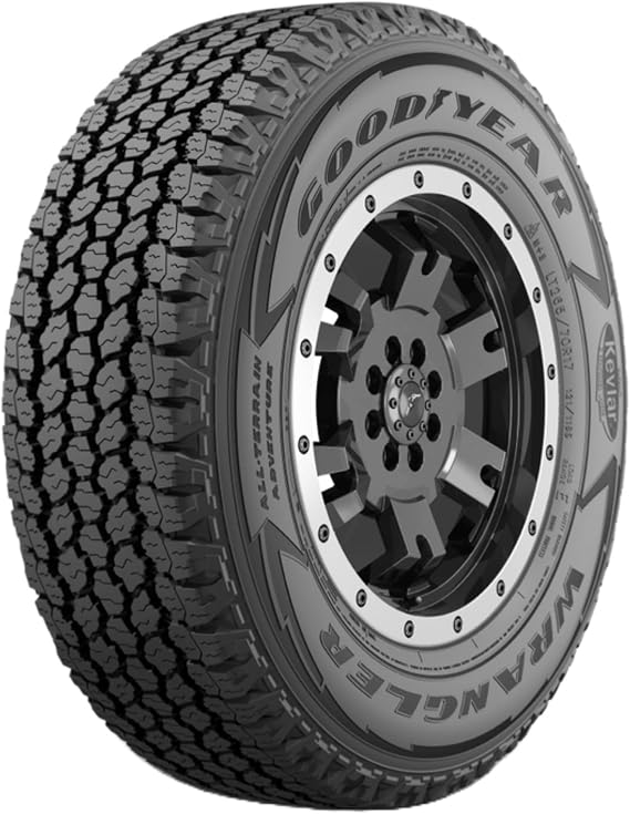 Goodyear Wrangler Adventure Kevlar 255/70R18 113 T Tire | Truck/SUV All Terrain All Season Traction 113T Rated Standard Load Radial Construction Black Sidewall Tire
