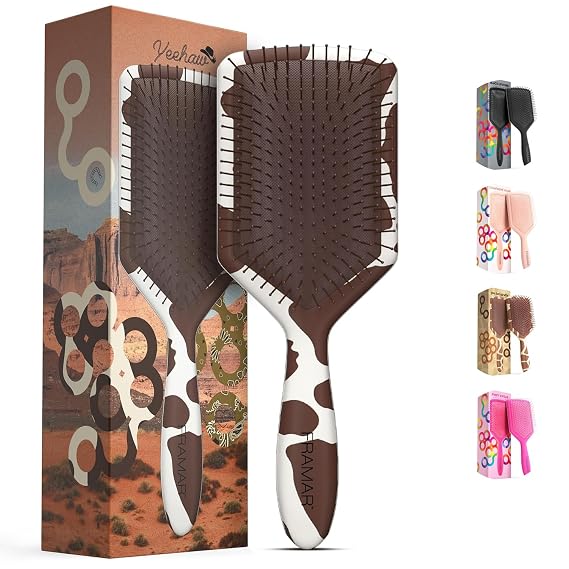 FRAMAR Paddle Hair Brush Detangler, Detangling Hairbrush For Women