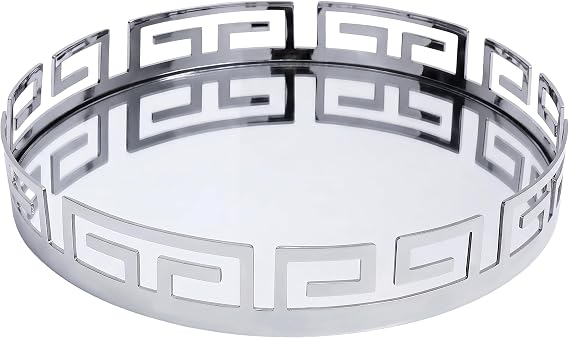 American Atelier Silver Mirror Tray 15 inches