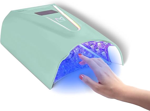M Crystal Cure 128W UV/LED Nail Lamp, 45 LEDs | Teal