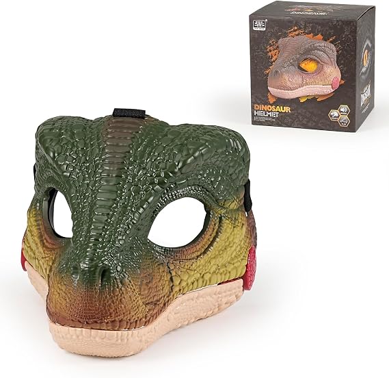 Realistic Dinosaur Mask with Sound - Movable Screaming Mask Moving Jaw Hard Plastic, Halloween Mask, Dinosaur Head Face Costume, Dinosaur Theme Party Cosplay Props, Gifts for Adults Teens Men Kids