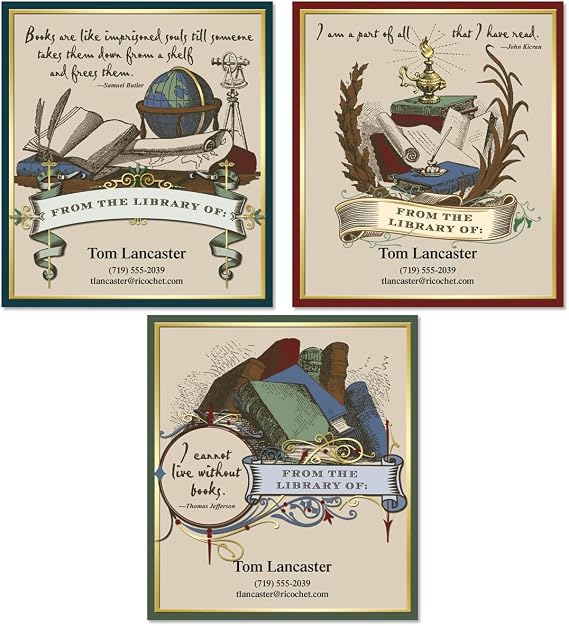 Colorful Images Personalized Bookplates