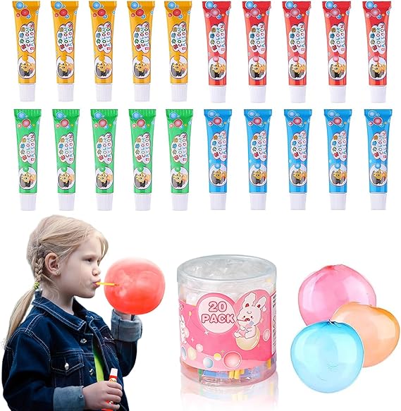 20Pcs Blow Plastic Bubbles Plastic Bubbles Toys Large Bubble Balloons for Schools Party Birthday Gift