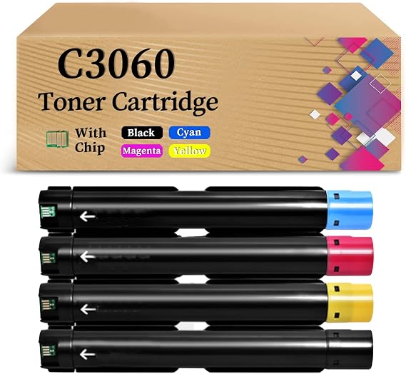 for Xerox C3060 Toner Cartridge Extra High Yield Replacement Pack for DocuCentre-V C2263 2265 for ApeosPort C3060 C2560 C2060 Printer 4 Pack