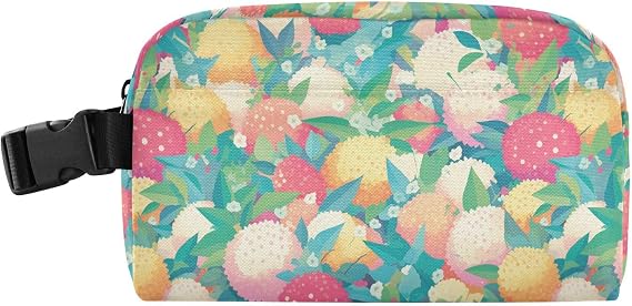 Insulated Lunch Container Lightweight Lunch Box for Women with buckle Thermal Lunch Bag for Picnic Hiking Camping Cartoon Fruit Litchi Red Colorful