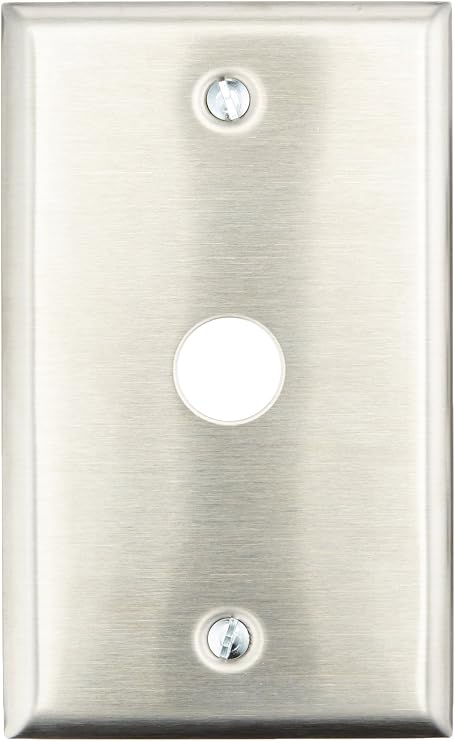 Edwards Signaling 147-1 Push Button Mounting Plate, Siliver