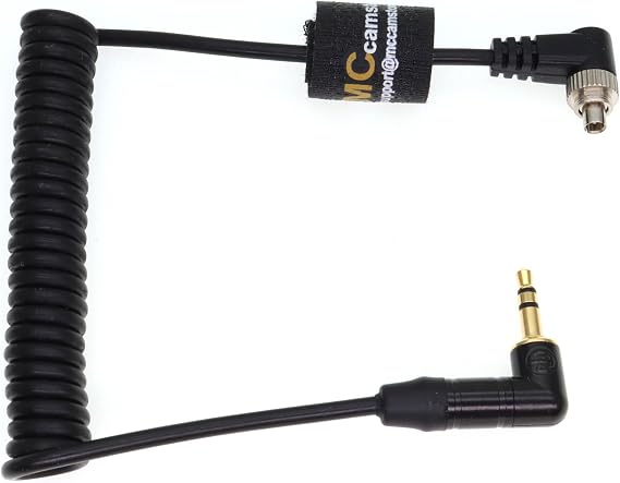 Timecode Cable for Tentacle Sync 3.5 Audio Plug to PC for Panasonic GH5S, S1H Time Code Coiled Cable