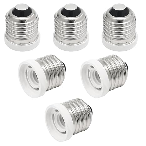 6 Pack E26/E27 to E12 Light Bulb Adapter Converter