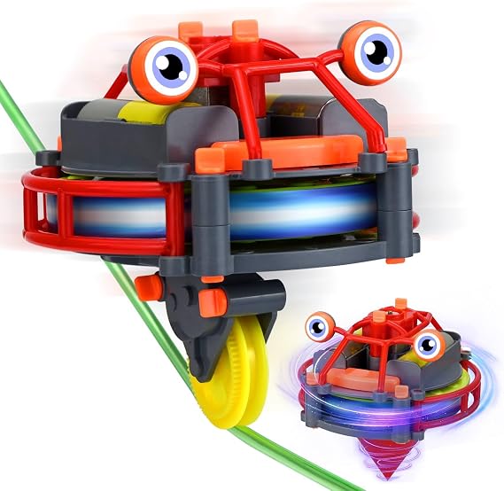 Novelty Toys Tightrope Walking Tumbler Unicycle, Walker Gyroscope Spinner Car Gyro, Anti Gravity Balance Robot
