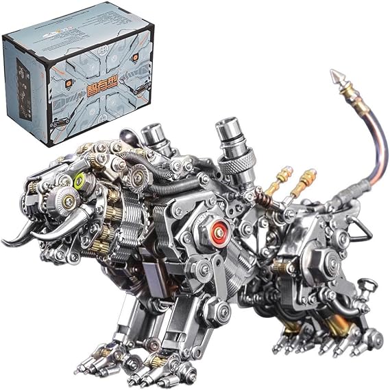 3D Tiger Metal Puzzle, Metal Bengal Tiger Model Assembly Kit (700PCS+)