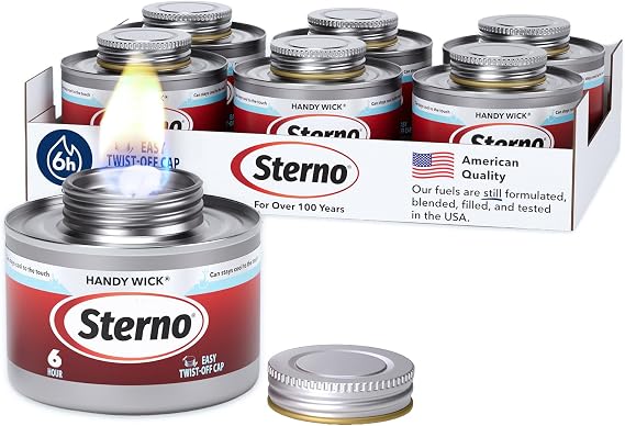 Sterno Handy Wick Twist Top Chafing Fuel, 6-Hour Burn, 6 Pack