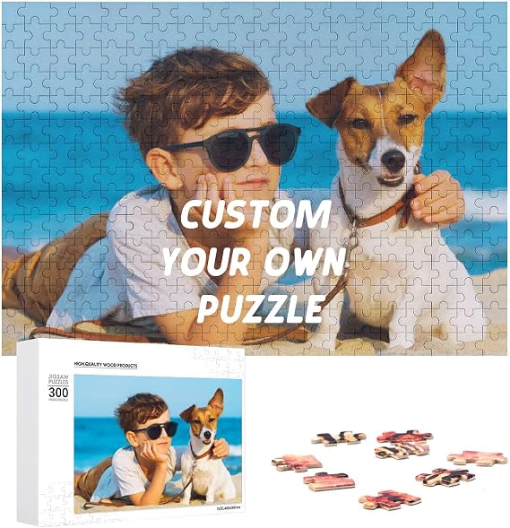 Personalised Photo Jigsaw Puzzle, 300, 500 or 1000 Pieces for Adults
