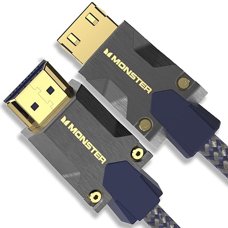 Monster M3000 Ultra High Speed HDMI Cable 4.9 ft, 8K 60Hz, 48 Gbps, HDR, ARC/eARC, 7.1 Audio, Braided Duraflex Jacket, Gold Plated Connectors, HDMI Cable for TV, Gaming, Monitor, Soundbar