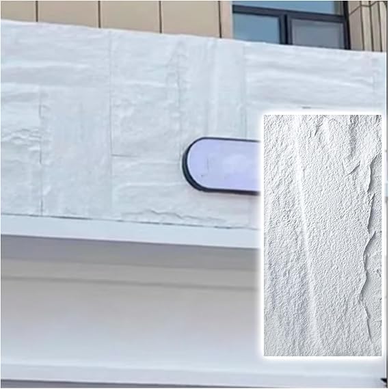 Doorhead Decor 3D Wall Paneling Wallpaper White, 3D Faux Stone Wall Panel for Bar Counter/Bedroom/Living Room, Waterproof Vogue Wall Cladding, Home Decor(1 pc)