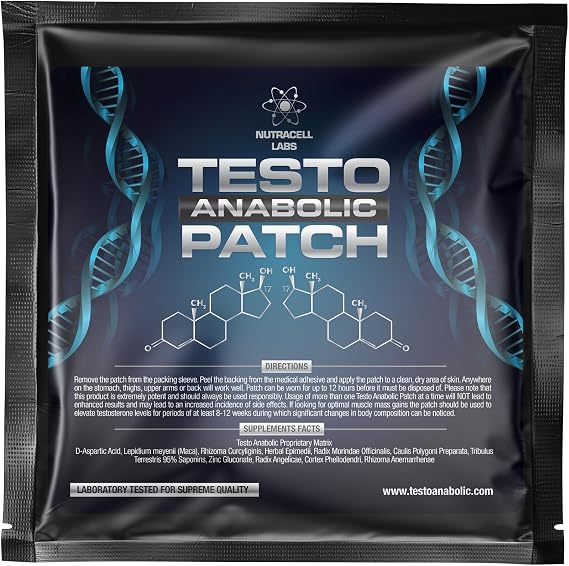 Testosterone Patch for Men - Transdermal Daily Vitality Patch with Maca, Tribulus, Zinc, Ginseng, Guarana & Saw P - Energy, Performance & Hormone Support (30 Patches / 1 Month Supply)
