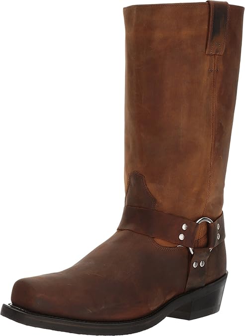 Harness Boot Brown Distressed 8 D (M)