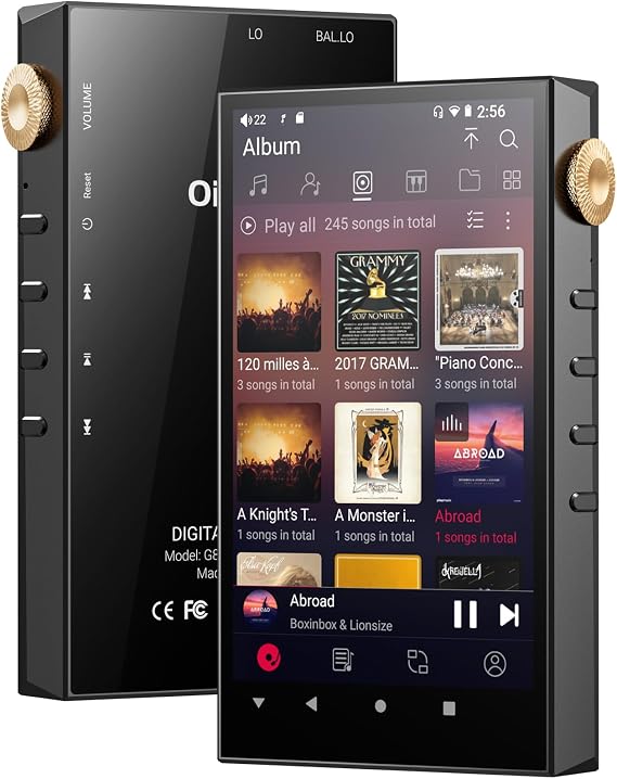 Hi-Res Audio Player, Oilsky 160GB HiFi MP3 Player Bluetooth and WiFi, 4.4mm Balanced, Dual ESS DAC, 4GB RAM, 4.02" Digital DSD512 Lossless Music Spotify Player