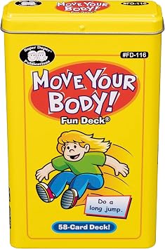 Super Duper Publications | Move Your Body Fun Deck | Occupational Therapy Flash Cards | Educational Learning Materials for Children