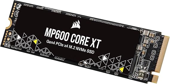 Corsair MP600 CORE XT 1TB M.2 PCIe Gen4 NVMe SSD Up to 5900MB/s QLC NAND M.2 2280 for PCIe 4.0 Notebooks and Desktops Black