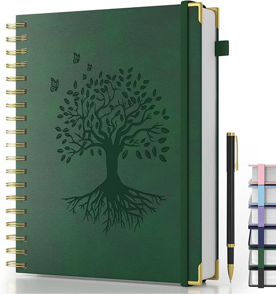 Smarpau Notebook B5, 240Pages Hardcover Wirebound Spiral Notebooks