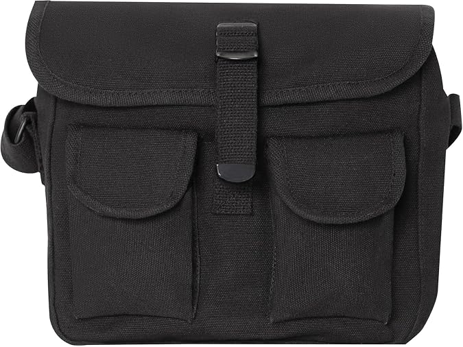 DAHONGPAO Black Canvas Haversack