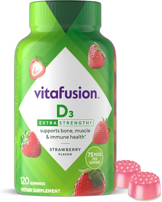 Vitafusion Vitamin D3 Gummies | 3000 IU (75 mcg) Per 2 Gummies