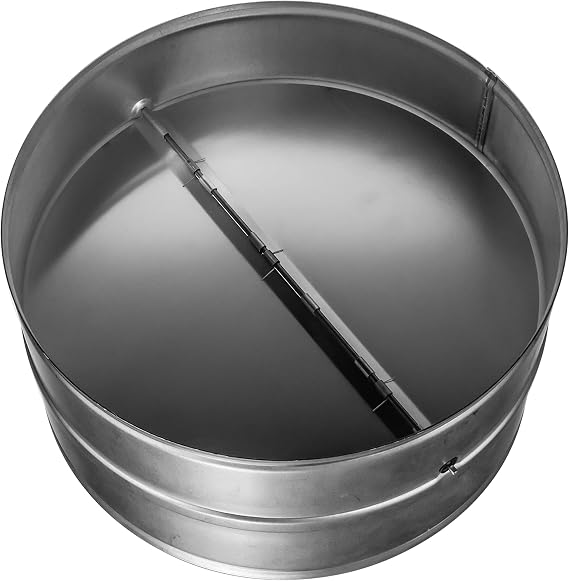 Vent Systems 10 Inch Backdraft Damper - Galvanized Steel Duct Connector for One-Way Airflow - Inline Fan Vent Deflector - HVAC Ducting Connector with Backflow Shutters
