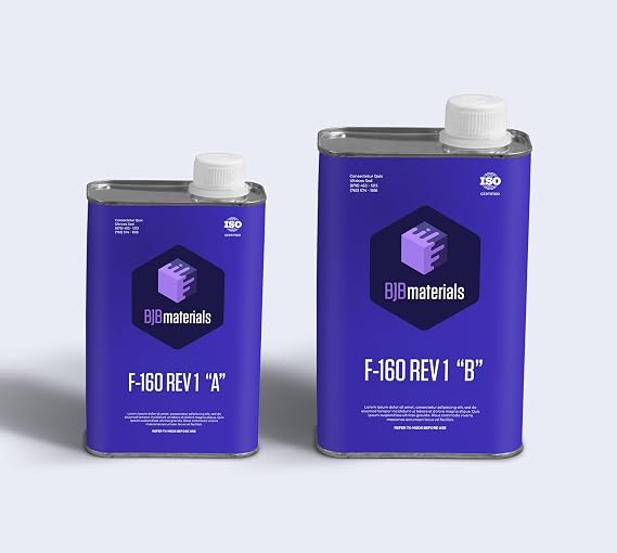 F-160 REV 1 Polyurethane Rubber Casting Resin 60 Shore A Flexible Elastomer, Fast-Curing, High Strength for Mold Making & Overmolding 3 lb Quart Kit