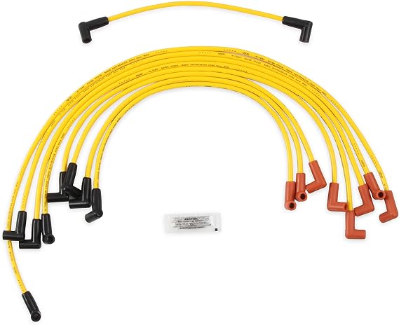 Accel 4048 Spark Plug Wire Set - 8mm - Yellow with HEI Stock Style Boots