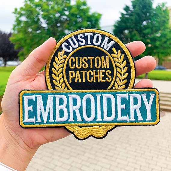 Custom Embroidered Patch Customize Logo, Image, Text - Personalized Iron-On, Sew-On, Hook & Loop Patches for Backpack, Clothing, Hat, Jacket, Uniform Gift for Birthday & Christmas