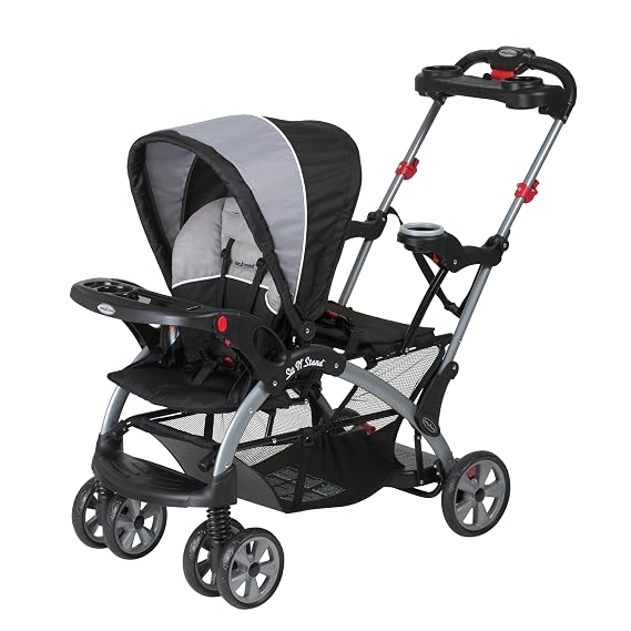 Baby Trend Sit N' Stand Ultra Tandem Double Stroller Travel System, Phantom