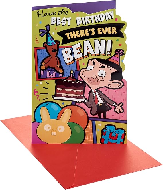 UK Greetings | Kid's Birthday Card | Mr Bean Design | With Envelope