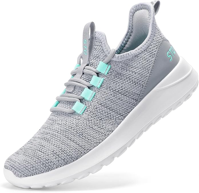 STQ Walking Shoes Women Slip on Sneakers Tennis Cushion for Running