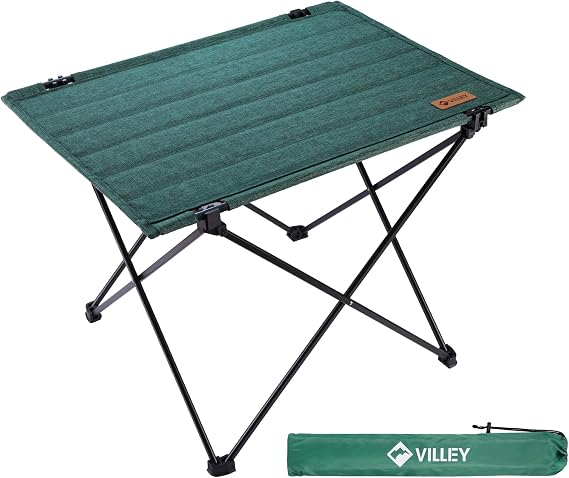 VILLEY Folding Camping Table with Carry Bag 56.5x41.5 cm