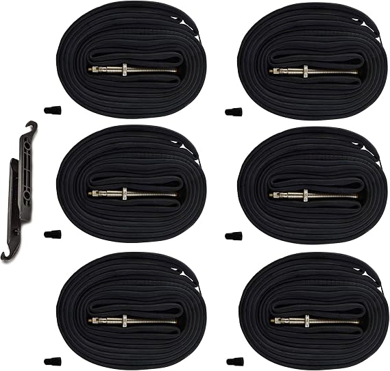 AR-PRO Bicycle Tubes Race 28 700x20-25C 700x32-47C Bike Tube, 700C Inner Tube with Presta Valve Super Value Bundle (Pack of 6 Tubes & 2 tire Lever)