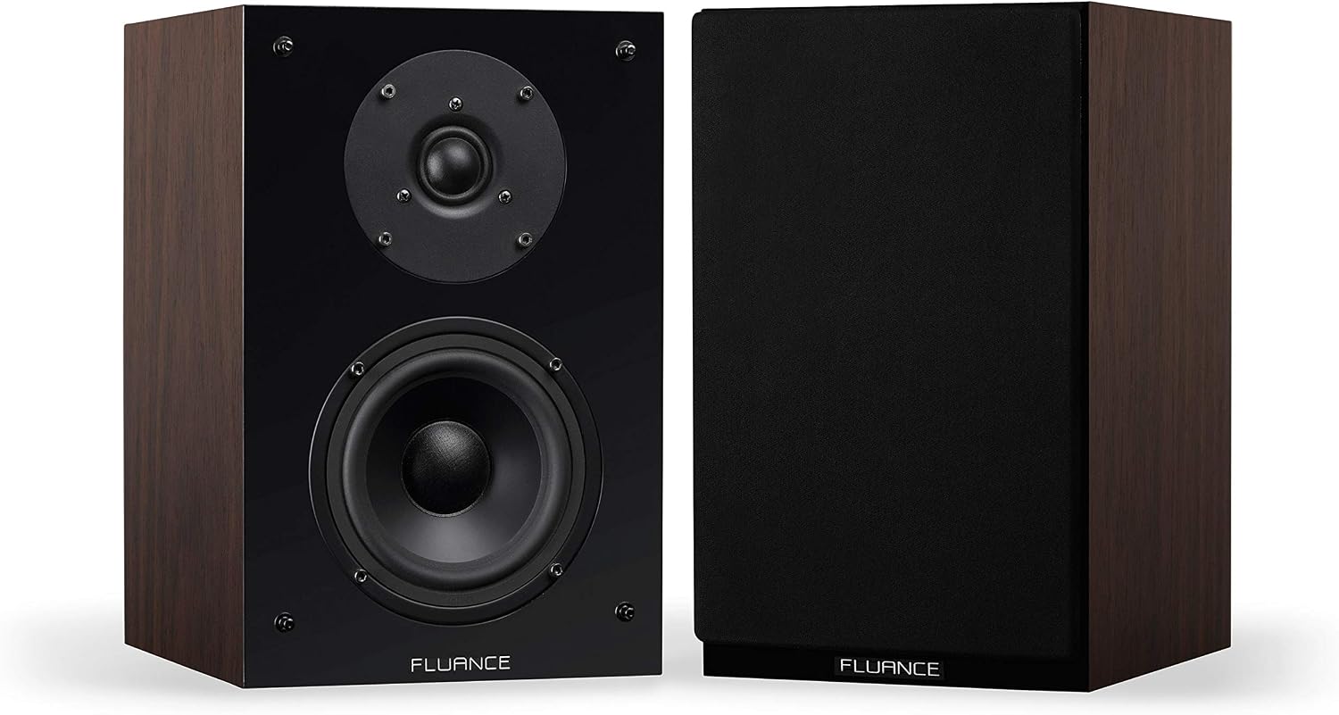 Fluance SX6W High Definition Two-Way Bookshelf Loudspeakers - Natural Walnut 141 Parallel Import