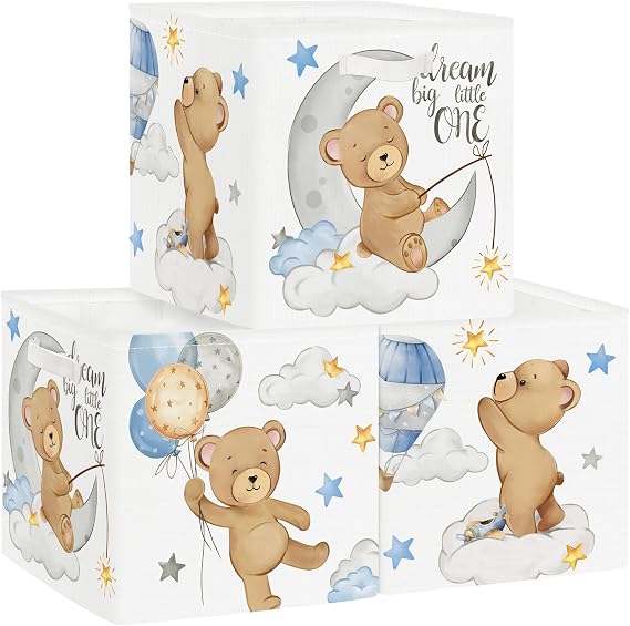 11.8" Storage Basket Set of 3 Kid Toy Storage Bin