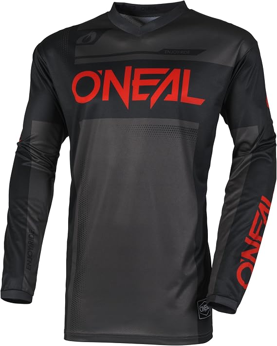 O'NEAL Element Racewear Mens Jersey Black/Gray/Red Small