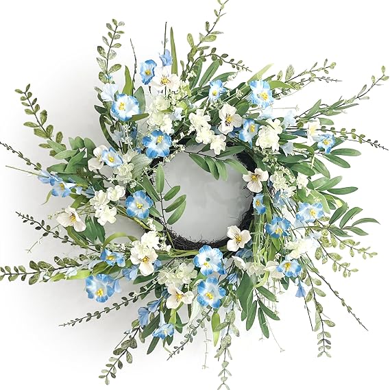 24 Inch Fall Wreath for Front Door Artificial FloralWreath
