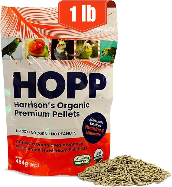 Harrison's Organic Premium Pellets HOPP - Certified Organic, Non-GMO, 1lb